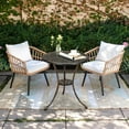 thumbnail image 3 of QinaQin 24 Inch Outdoor Bistro Table, Cast Aluminum Rust-Free Side Table with Umbrella Hole, 3 of 8