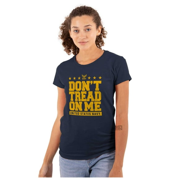Dont Tread On Me United States Navy Women's T Shirt Ladies Tee Brisco Brands S