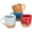 Marina Colors, variant on Ceramic Large Latte Mug Set (4 pieces), 16 oz - Microwave Safe, Porcelain Coffee Mugs with Large Handles - Modern, Unique Style, Perfect for Any Kitchen. Microwave Safe Ceramic.