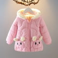 thumbnail image 2 of Toddler Winter Coats 𝐅aux Fu𝐫 Hooded Baby Sherp𝐚 𝐅𝐥eece Lined Puffer Jacket Thickened Warm Coat for Baby Girls Cotton Padded Jacket Teen Girl Winter Jackets, 2 of 9