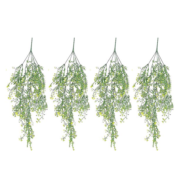 Advancent 4 piezas añaden un toque con elegante guirnalda de eucalipto para interiores o exteriores con plantas artificiales Decoración Amarillo