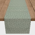thumbnail image 3 of Creative Products Hand Drawn Aztec Squiggle Sage Green 16x72 Poly Twill Table Runner, 3 of 3