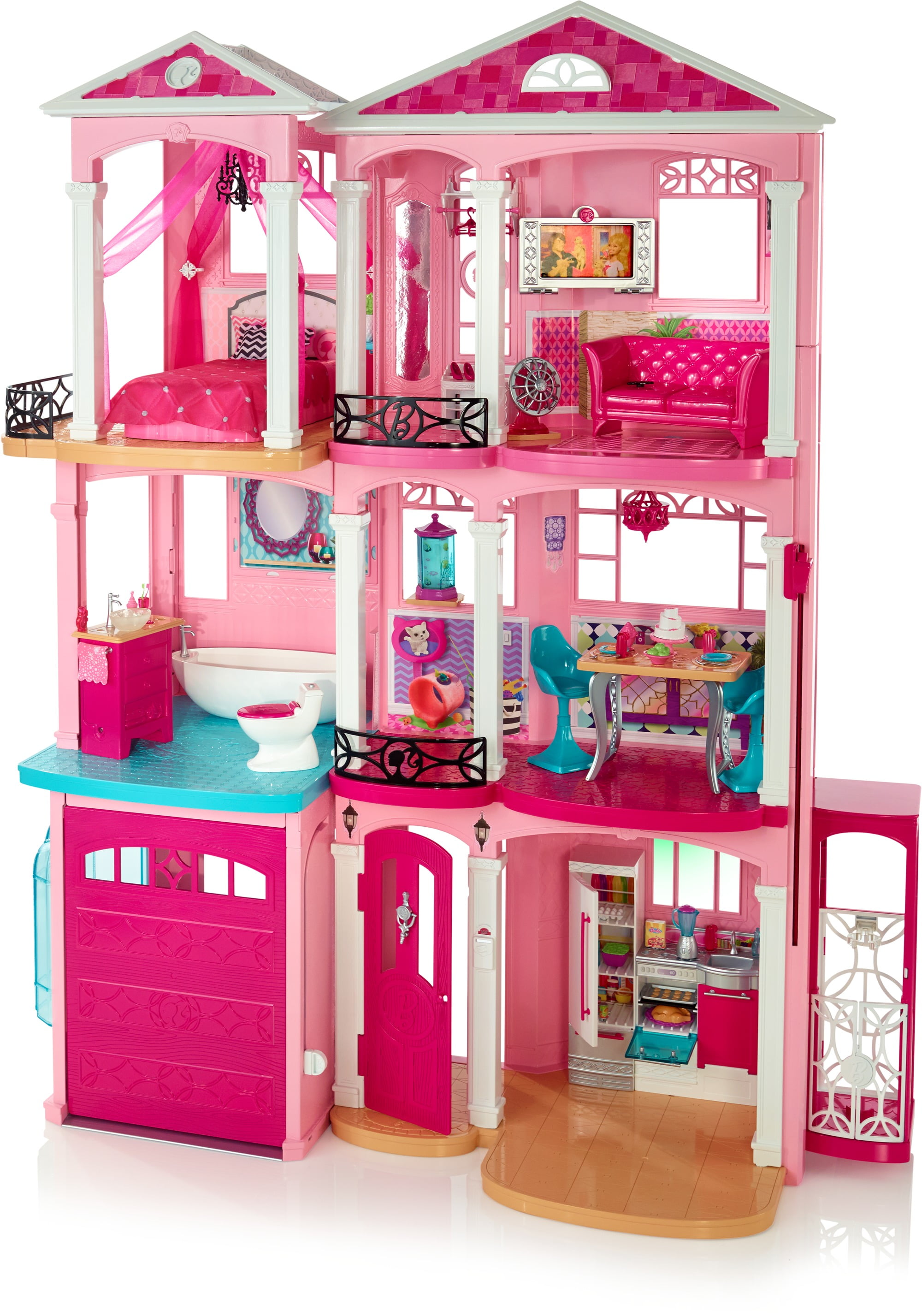NEW Barbie DreamHouse Playset with 70 Accessory Pieces!! 