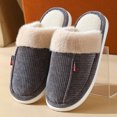 thumbnail image 3 of Knit Scuff Slippers for Women Comfy Soft Plush Lining Slip on Memory Foam Bedroom House Shoes, 3 of 8