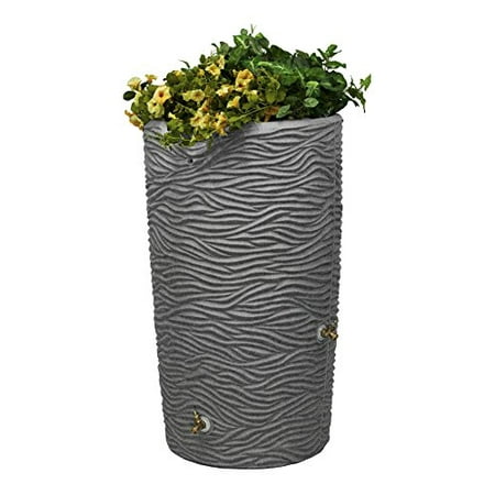 Impressions 65-Gallon Palm Rain Saver, Light Granite