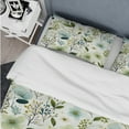 thumbnail image 4 of Designart "Serene Green Fernscape" Floral Bedding Covert Set - Cottage Bed Set With 2 Shams, 4 of 5