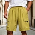 thumbnail image 4 of DayScoop Mens Plus Size Shorts Big Tall Bottoms Summer Casual Fashion Solid Color Multi Pocket Elastic Waist Oversize Loose Short Pants, 4 of 6