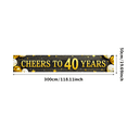 thumbnail image 2 of Cheers to 40 Years Gold Celebration Backdrop Stars Balloon Banner Party Background Decorations Milestone Anniversary Event Supplies, 2 of 7