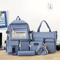 thumbnail image 2 of 5pcs Large Capacity Durable Schoolbags Set - Simple Fashion Backpack With Shoulder Bag, Handbag, Pen Case And Coin Purse, 2 of 5