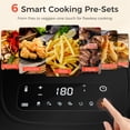 thumbnail image 5 of OSTBA 4.5QT Digital Air Fryer, 1400W Oil-Free Hot Air Fryer with LED Touchscreen, 6 Preset Cooking Functions, Adjustable Temperature 180°F-400°F, 60-Min Timer, Nonstick Dishwasher-Safe Basket, Black, 5 of 9