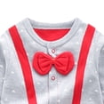 thumbnail image 4 of Coerni Toddler Baby Striped Button Jumpsuit Boys Cotton Long Sleeved Romper Crawling Suit Girls Thin Crewneck Bodysuit, 4 of 8