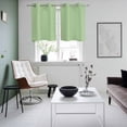 thumbnail image 4 of Green Grunge Street Style Painting Brush Print Ombre Design Kitchen Curtains Small Short 39 Inch Length, Bedroom Living Room Curtains, Light Filter Cafe Curtain Drapes 2 Panels Set 55''x39'', 4 of 9