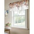 thumbnail image 6 of Autumn Fall Leaf Valances for Windows, Rod Pocket Kitchen Valance Curtains - Soft & Washable Small Window Treatment for Living Room,&nbsp;Bathroom, Thanksgiving , 42x12 Inch, 1 Panel, 6 of 9