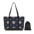 thumbnail image 7 of FORMRS Canvas Laptop Tote Bag for Women with 15.6" Computer Compartments Shoulder Handbag, Red Fireworks Pattern, 7 of 7