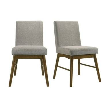 Picket House Furnishings Zuma Dining Side Chair with Warm Fabric in Walnut