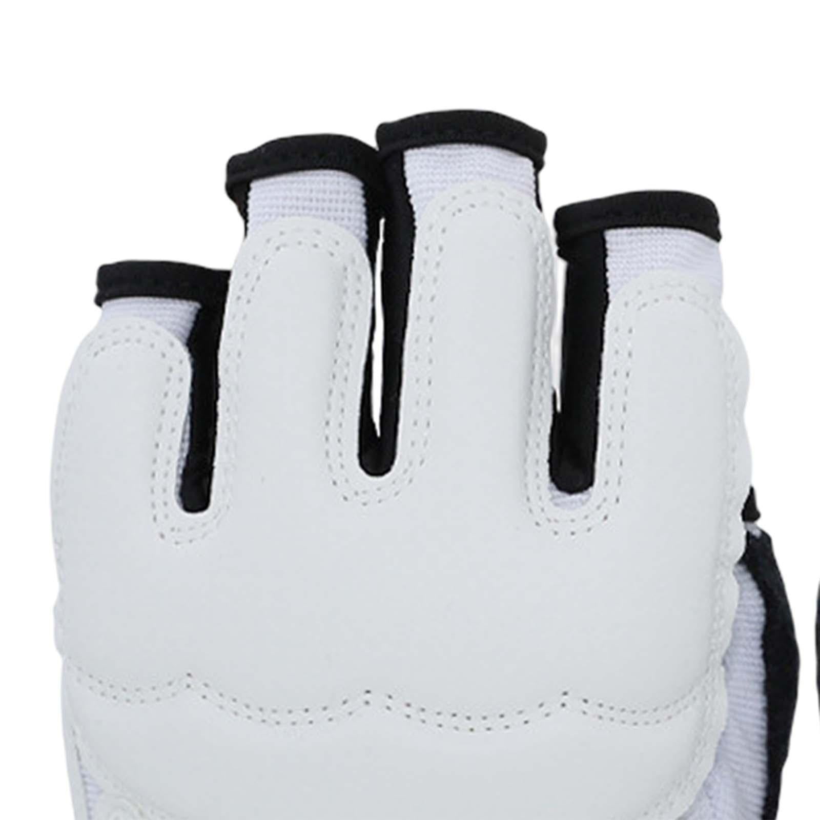 DimyFew 2 Pieces Boxing Training Gloves Half Finger PU Punching Mitts Cylindrical Fixing S