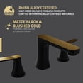 thumbnail image 5 of ANZZI 2-Handle 3-Hole 8 in. Widespread Bathroom Faucet With Pop-up Drain in Matte Black & Brushed Gold, 5 of 8