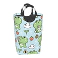 thumbnail image 2 of Bingfone Cute Floral Frog Laundry Hamper,Large Canvas Fabric Lightweight Storage Basket Toy Organizer Dirty Clothes Collapsible, 2 of 6