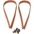 thumbnail image 1 of HUGFEGWE Genuine Leather Handbag Handle Straps - 2Pcs DIY Handbag Parts with 8 Set Bronze Rivets for Crafting Stylish Handbags and Purses(orange) CJ25311-7069, 1 of 9