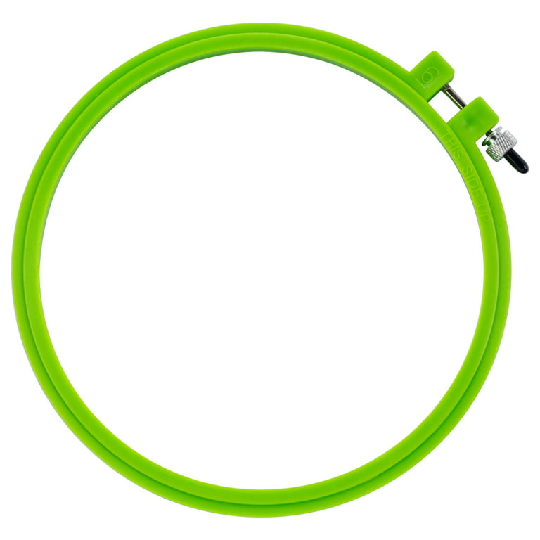 6 Mint Green Plastic Embroidery Hoop