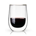 thumbnail image 4 of True - Copas de vino de doble pared, sin tallo, para vinos blancos y tintos, vasos aislantes, taza de vidrio, cristalería de cocina, juego de 2 unidades, transparentes, 4 of 8