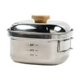 thumbnail image 3 of Camping Cook Pot 1.3L Capacity Small Cooking Pot for Picnic Hiking Traveling, 3 of 8