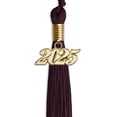 thumbnail image 2 of Endea Graduation Maroon Graduation Tassel with Gold Date Drop, 2 of 11