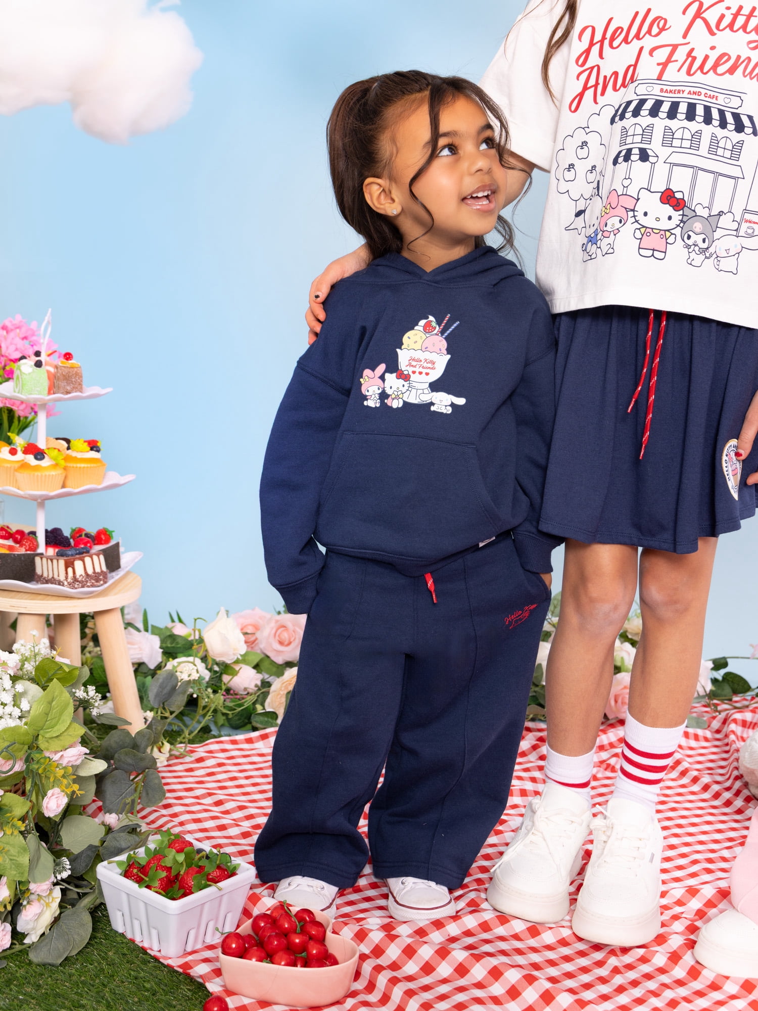 Wonder Nation x Hello Kitty Toddler Girls Graphic Sweatpants, Sizes 12M-5T