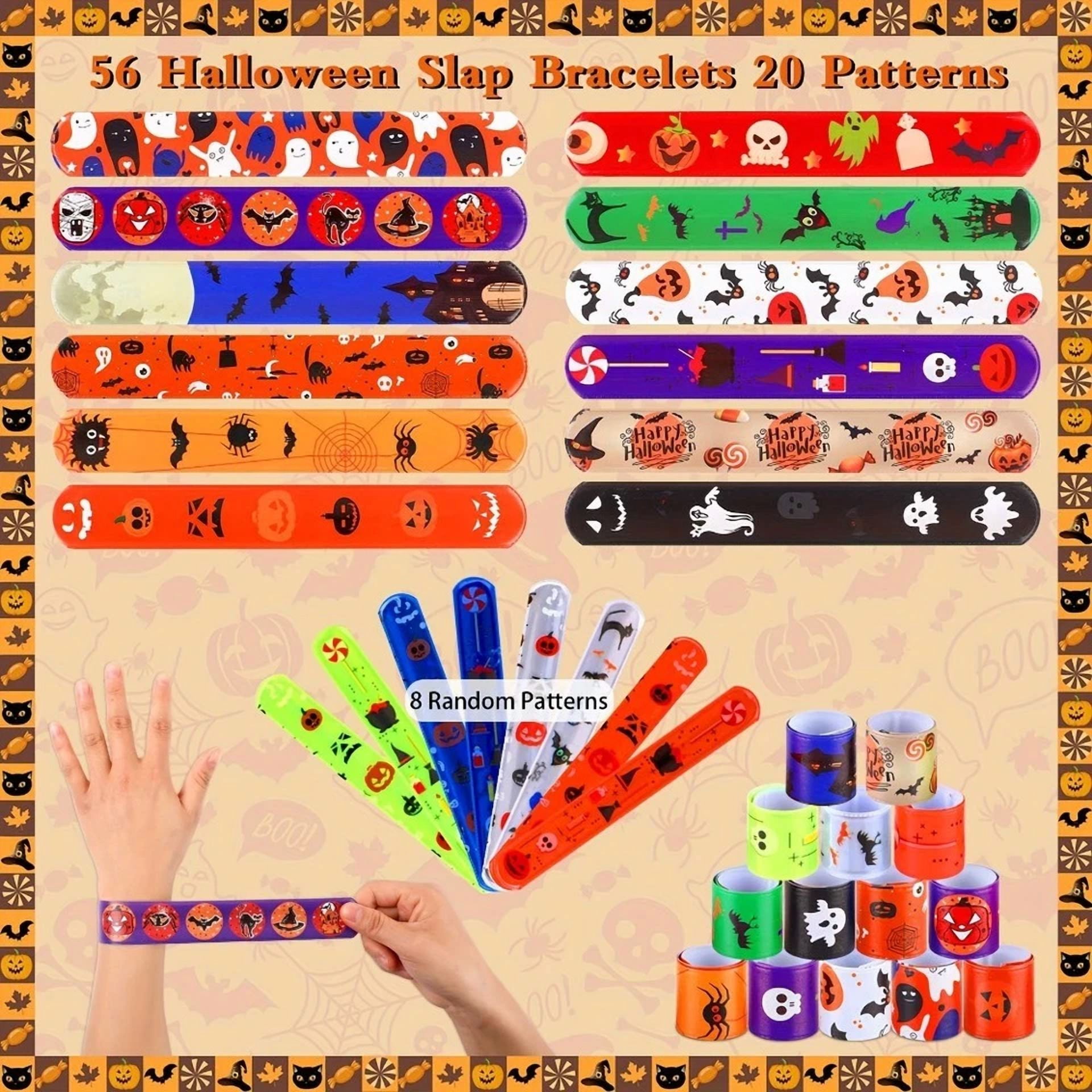 BUTTERFLY- 56Pcs Halloween Party Favors Slap Bracelet Bulk Halloween Toy For Party Supplies