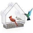 thumbnail image 3 of Comedero para pájaros con ventana transparente, comedero para colibríes con ventosa, casita para pájaros colgante, 3 of 5