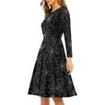 thumbnail image 2 of FKELYI Size XL Women Dress Leisure Halloween Spider Web Swing Skater Dress for Festival Party Breathable Women Long Sleeve Dress to Look Thin, 2 of 4