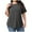 Gray, variant on Womens Short Sleeve Tops Plus Size Round Neck Solid Pit Striped Casual Oversized Loose Basic Tee Tunic Tops Loose Fit Dressy, XL-5XL