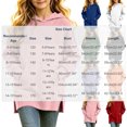 thumbnail image 3 of Qingpeng Big Kids Side Slit Hooded Pullover Top Longline Long Sleeve Sweatshirt with Front Pocket, 3 of 8