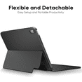 thumbnail image 6 of edaiser Detachable Keyboard Case Compatible with Apple iPad 11th Gen(A16) 2025 & iPad 10th Generation (10.9-inch) 2022: Wireless Backlit Keyboard with Trackpad, Magnetic Protective Cover, 6 of 6
