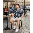 thumbnail image 5 of HAPPY BAY Men's Hawaiian Shirts Short Sleeve Button Down Shirt Mens Summer Shirts Casual Beach Holiday Hawaii Island Shirts for Men Funny XL Palm Sea Shore, Black, 5 of 7