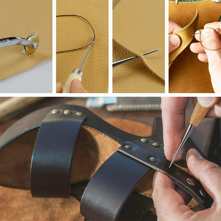 LoDrid Leather Sewing Kit, Leather Repair Set with Storage Bag