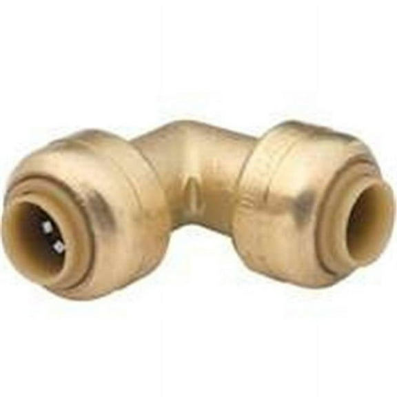 Cash Acme Push Fit Tee - DZR Brass, 0.25" x 0.25", Copper Push Fitting