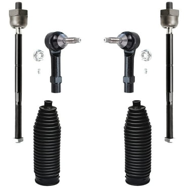 Detroit Axle - Front 6pc Tie Rods for 03-06 Ford Expedition, 4 Outer Inner Tie Rod Ends 2 Boots 2003 2004 2005 2006 Lincoln Navigator Replacement