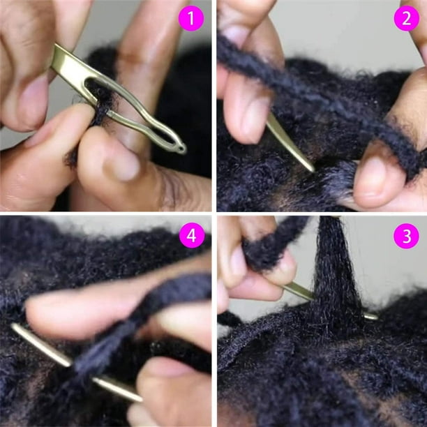 Crochet Needle Rings Set, DIY Mending Dreadlocks Hair Crochet Hook For  Banquet For 