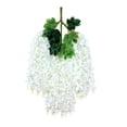 thumbnail image 1 of Flores artificiales de glicina, guirnalda colgante de glicina falsa, cadena de flores de seda sintética para arco de boda, ceremonia, fiesta, jardín, hogar, decoración de fondo., 1 of 8
