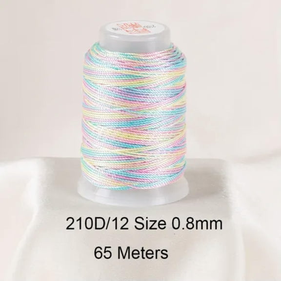 EOEMY One Spool Variegated Polyester Sewing Embroidery Thread String 210D/12-12#