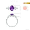 thumbnail image 4 of ANGARA Natural 1.6 Ct. Amethyst with Diamond Classic Ring in Sterling Silver for Women (Ring Size: 3), 4 of 9