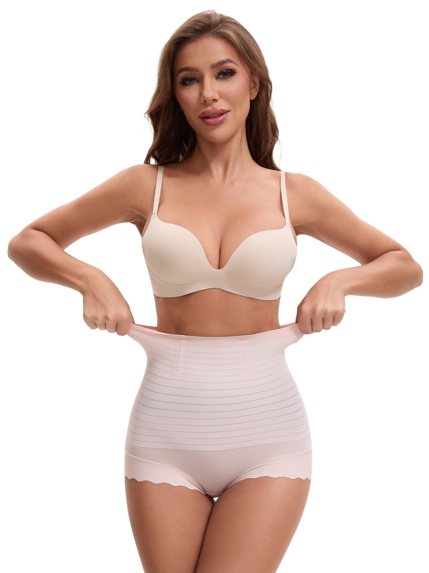 Unique Bargains Women's Shapewear Panties with High Waist and Comfortable Fit S Light Pink
