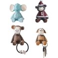 thumbnail image 1 of Gancho decorativo de pared para refrigerador con forma de animal de 4 piezas, gancho creativo para colgar en la pared con forma de animal, soporte para llaves, 1 of 5