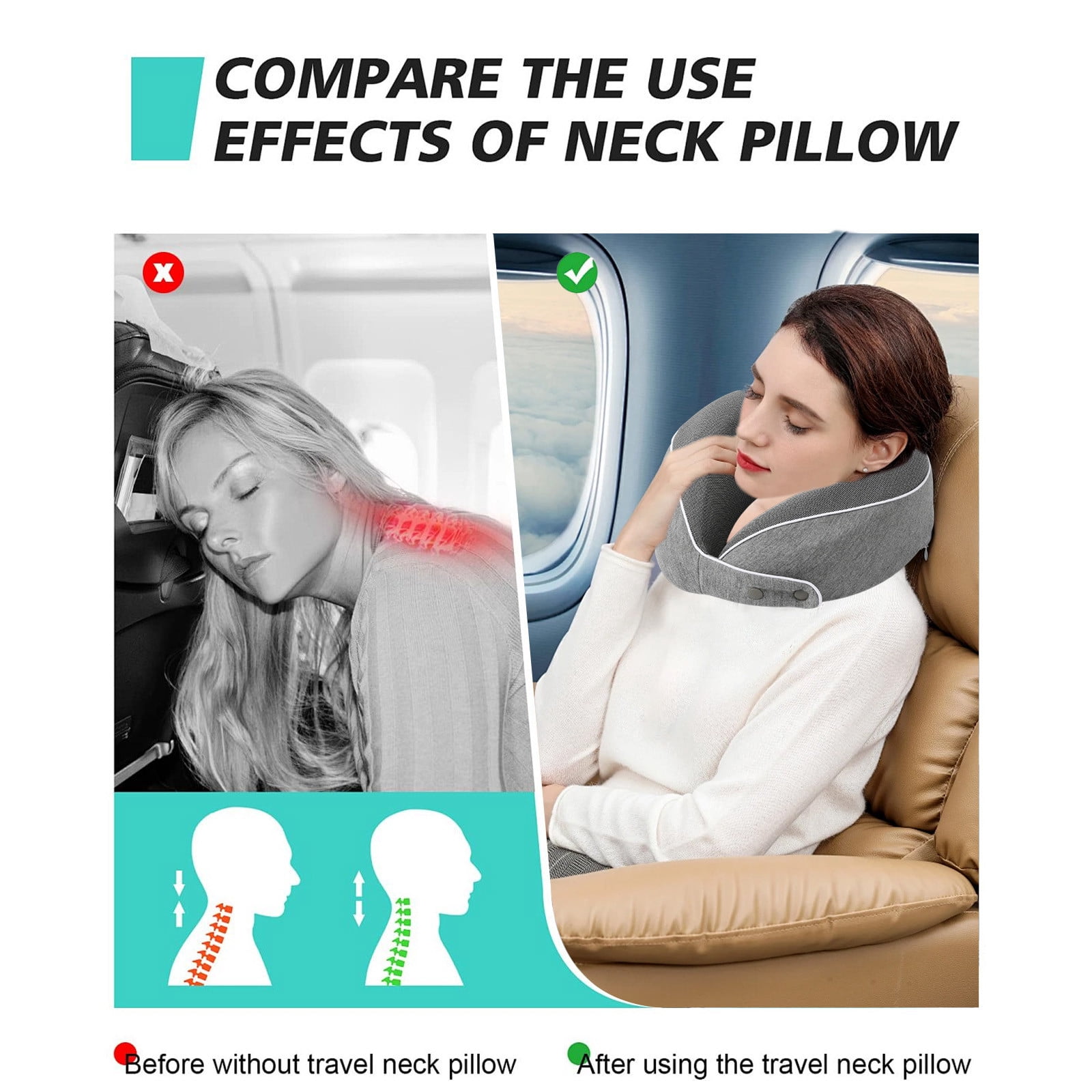 2026 New Neck Pillow, Flyhugs Neck Travel Pillow, Flyhugs Neck Pillow Set , Plus Travel Pillow, Fly Hugz Travel Neck Pillows for Airplanes, Memory Foam Travel Pillow ,2026 Clearance