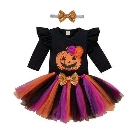 

CHENGYU Baby Girls Clothes Set Romper Multicolor Yarn Skirt and Headdress