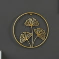 thumbnail image 2 of Hojas de ginkgo doradas, hojas para sala de estar, decoración de pared para colgar en la pared, decoración de pared, colgante de pared creativo sin perforaciones, 2 of 6