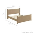 thumbnail image 4 of Platform Bed Frame, Full, Gray, Velvet, Hotel Bedroom, Modern Contemporary, HB38144, 4 of 9