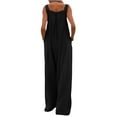 thumbnail image 4 of Women Casual Loose Sleeveless Jumpsuits Long Baggy Pants Rompers Jumpsuits with Pockets, 4 of 9