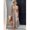 Brown, variant on Womens Brown Plaid Halter Maxi Dress, Sleeveless Wrap V-Neck Summer